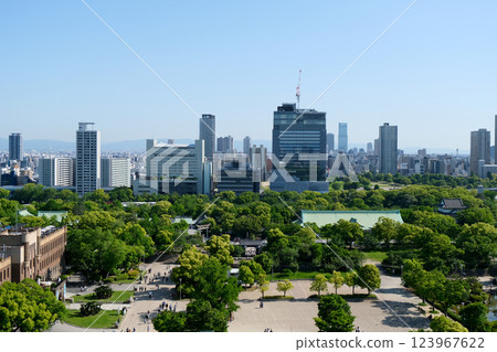 大阪府大阪市中央區_從大阪城塔往南看2_2024年5月 大阪府大阪市中央區_從大阪城塔往南看2_2024年5月 123967622