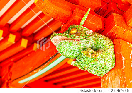 上鴨川住吉神社：本殿木雕龍鼻，為重要文化遺產，兵庫縣加東市 123967686