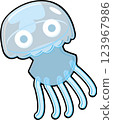 Simple cute jellyfish illustration 123967986