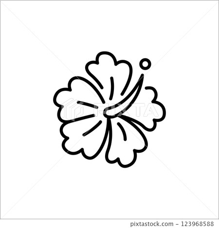 Hibiscus flower icon 123968588