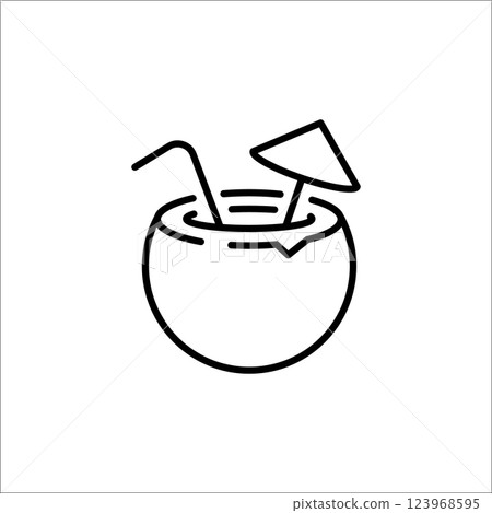 Coconut drink icon Coconut drink icon 123968595