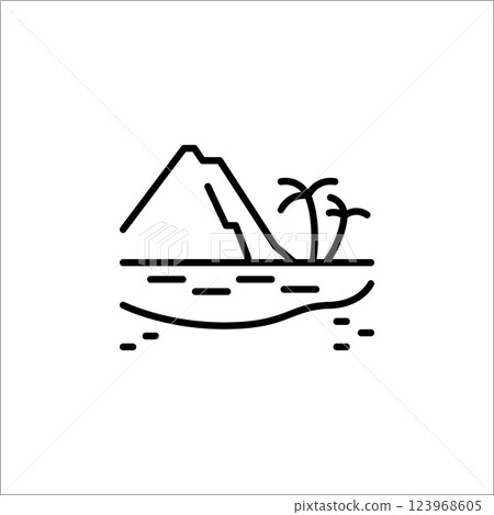 Beach icon Beach icon 123968605