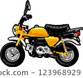 Yellow mini bike illustration 123968929