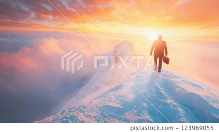 A step towards a new challenge, swearing to the sunrise A step towards a new challenge, swearing to the sunrise 123969055