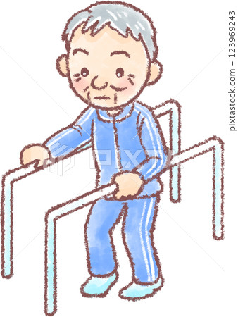 步行康復_老年人 123969243