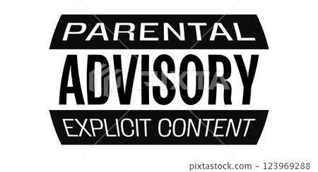 Minimalist Warped Parental Advisory Explicit Content Warning Label Sticker Minimalist Warped Parental Advisory Explicit Content Warning Label Sticker 123969288