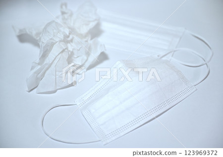 Mask and tissue Mask and tissue 123969372
