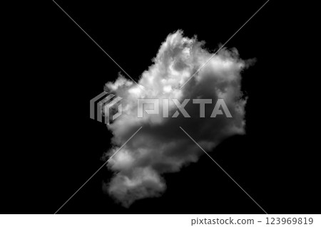 White cloud isolated on a black background White cloud isolated on a black background 123969819