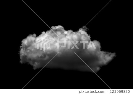 White cloud isolated on a black background White cloud isolated on a black background 123969820