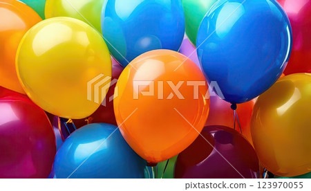AI圖像:許多氣球的背景材料 AI圖像:許多氣球的背景材料 123970055