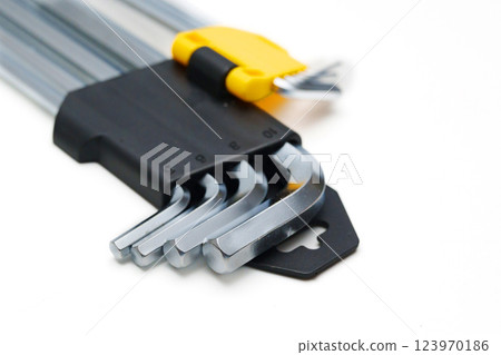 part of Set of hex imbus keys made of durable steel with tempering. 123970186