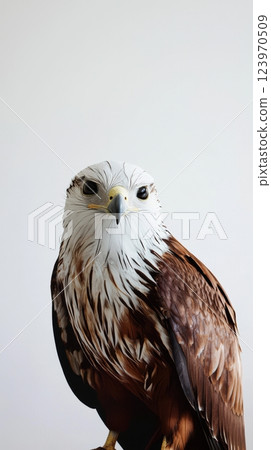 A Majestic Eagle Portrait Set Against a Beautifully Minimalist Background Design 123970509