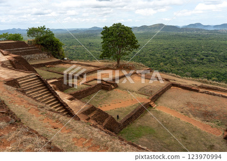 Sigiriya Rock summit and surrounding landscape Sigiriya Rock summit and surrounding landscape 123970994