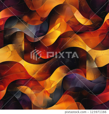 Experience the Vibrant Abstract Waves in Stunning Cosmic Colors and Dynamic Designs 123971166