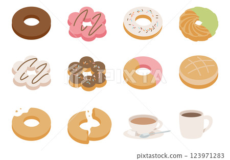 Donut illustration 123971283