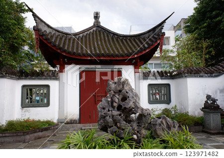 Okinawa Prefecture Naha City Fukushuen Garden and Hoteimon Okinawa Prefecture Naha City Fukushuen Garden and Hoteimon 123971482