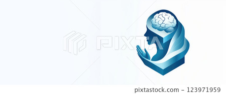 An Abstract Representation of Cognitive Thought Processes and Mental Health Wellness Concepts 123971959