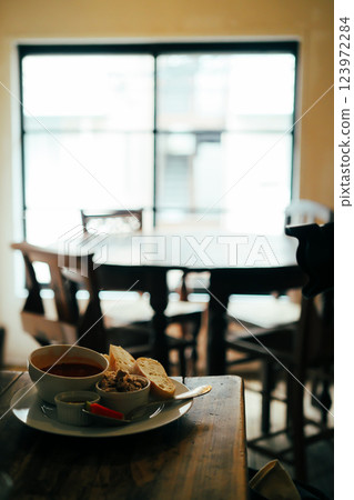 Breakfast in the cafe in the morning Breakfast in the cafe in the morning 123972284