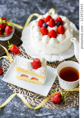 Cute strawberry cake Cute strawberry cake 123972443