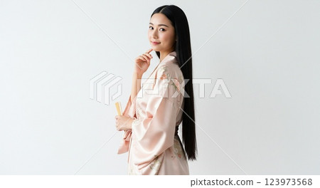 Beautiful kimono woman Beautiful kimono woman 123973568