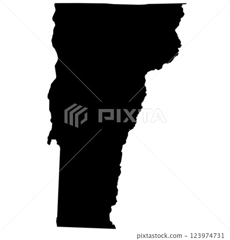 Vermont map. High detailed illustration map - solid Vermont State Map Vermont map. High detailed illustration map - solid Vermont State Map 123974731