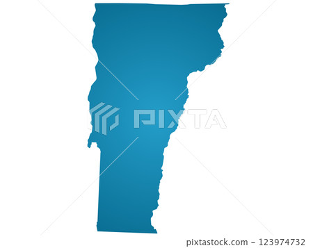 Vermont map isolated on white background. VT map, usa state map 123974732