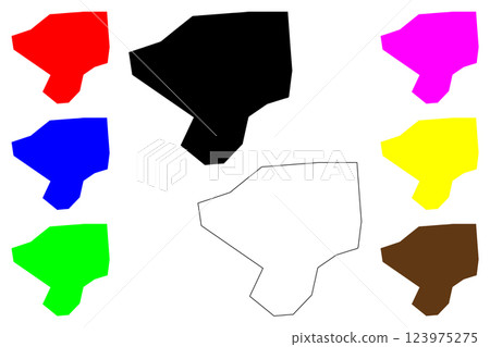 Santa Tecla city (Republic of El Salvador, La Libertad Department) map vector illustration, scribble sketch Santa Tecla map 123975275