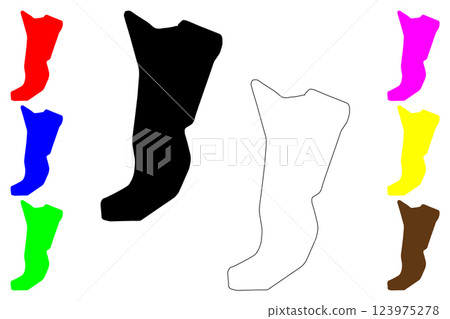 Dessie city (Federal Democratic Republic of Ethiopia) map vector illustration, scribble sketch Dese or Dessye map 123975278