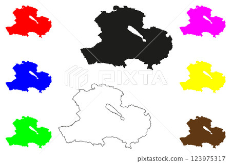 Tbilisi Capital city (Georgia country) map vector illustration, scribble sketch Tiflis map 123975317