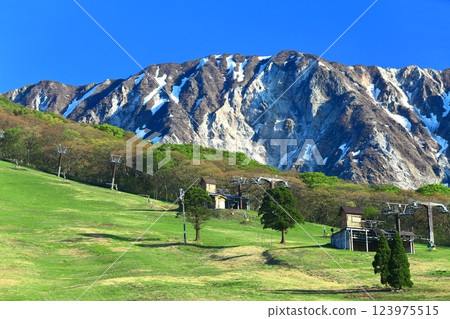 [Tottori Prefecture] The north face of Mt. Daisen as seen from Mt. Daisen Ski Resort 123975515