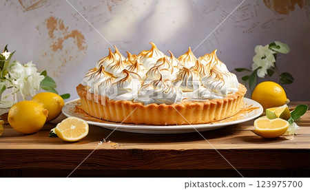 Meringue Lemon Pie 123975700