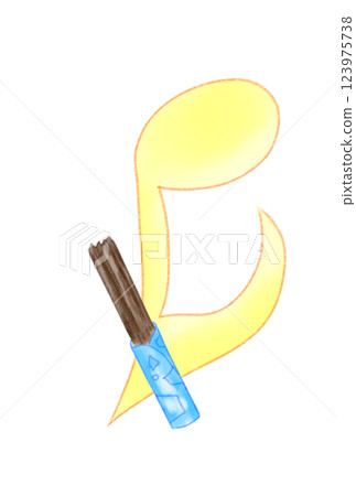 Musical note with churros Musical note with churros 123975738