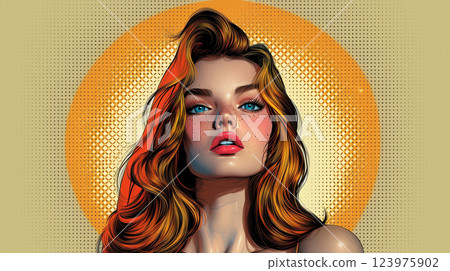 Comic book background, halftone shades 123975902