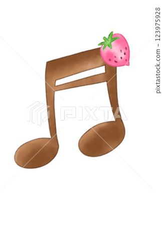 Musical note with strawberries Musical note with strawberries 123975928