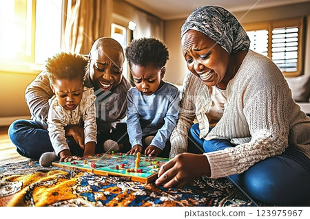 Family Game Night Creating Joyful Moments Together with Loved Ones and Fun Activities 123975967