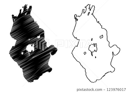 Lake Baringo (Africa, Republic of Kenya) map vector illustration, scribble sketch map Lake Baringo (Africa, Republic of Kenya) map vector illustration, scribble sketch map 123976017
