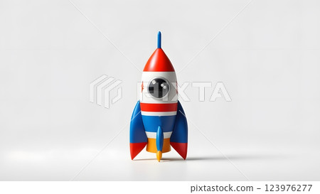Illustration of a rocket launching 123976277