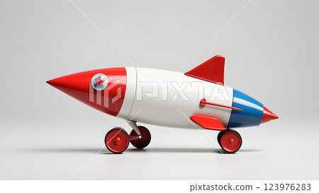 Illustration of a rocket launching 123976283