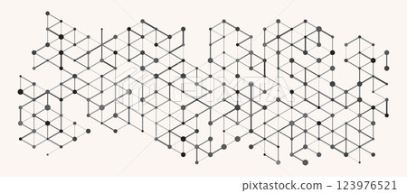 Modern cyber or medical background design. Horizontal header web banner. Abstract geometric background with triangles shapes for medicine, science, chemistry. 123976521