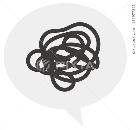 帶有困惑和擔憂表情的對話泡泡插圖 帶有困惑和擔憂表情的對話泡泡插圖 123977261