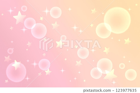 帶有星星的粉紅色和黃色漸變閃光背景 123977635