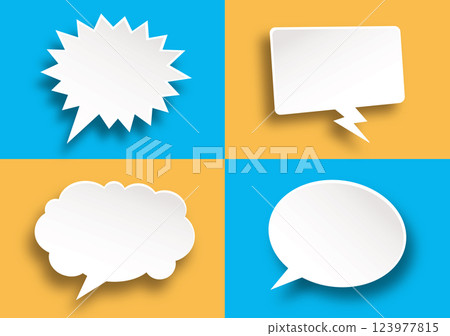 簡單的講話泡泡 123977815