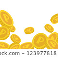 Illustration of flying coins 123977818