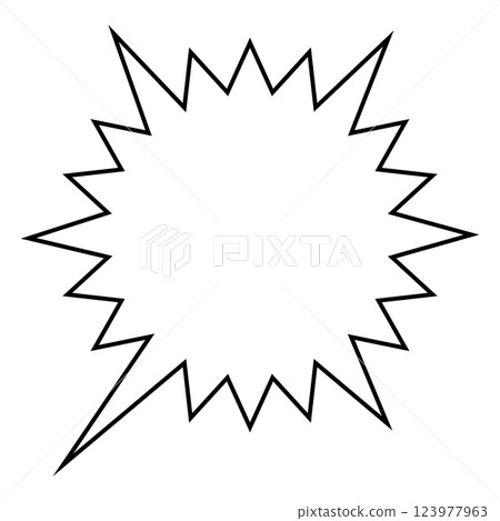 簡單的語音氣泡圖-Spiky 123977963
