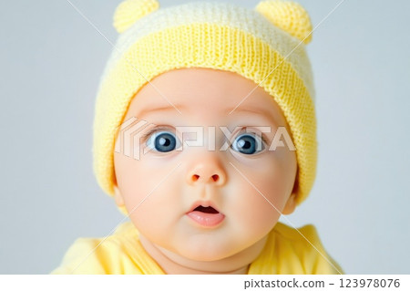 Innocent Baby's First Glimpse of Life 123978076