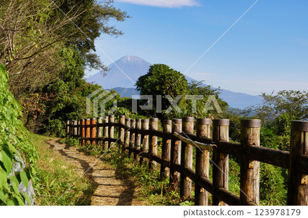 The Satta Pass Promenade Overlooking Mt. Fuji: Nature and History in Harmony 123978179