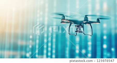 Secure facility with drone protecting encrypted data flow Secure facility with drone protecting encrypted data flow 123978547