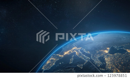 Timelapse of Earth s Orbit Glowing Satellite Trails Mapping Decades of Human Progress in Space 123978851