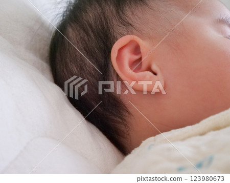 Baby to give up for the first time Baby to give up for the first time 123980673