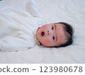 Baby to give up for the first time 123980678